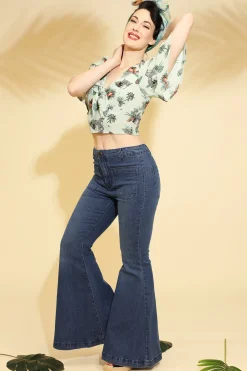 Hell Bunny Janis Jeans Blue Online