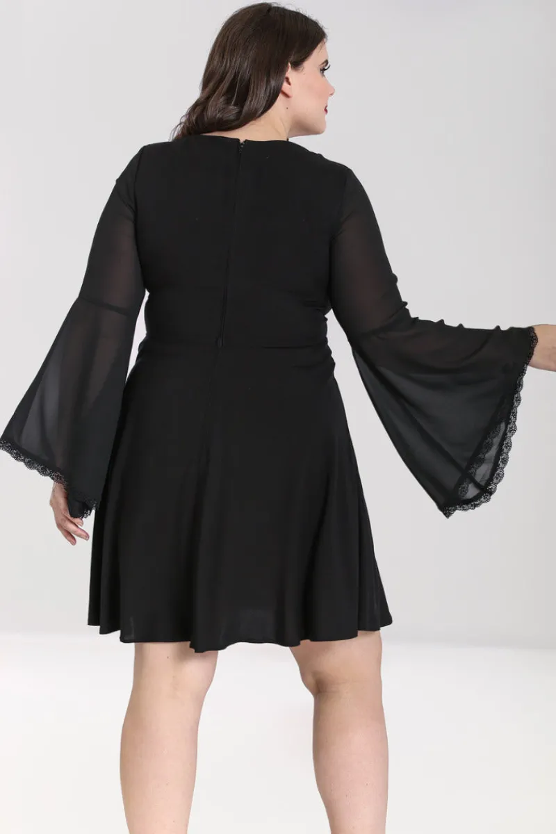 Hell Bunny Jett Mini Dress Black Outlet