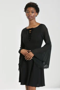 Hell Bunny Jett Mini Dress Black Outlet