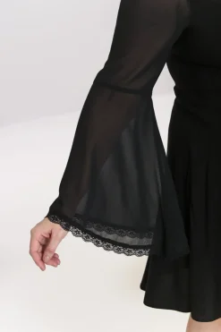 Hell Bunny Jett Mini Dress Black Outlet