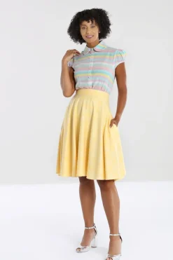 Hell Bunny Joy Mid Skirt Yellow Sale