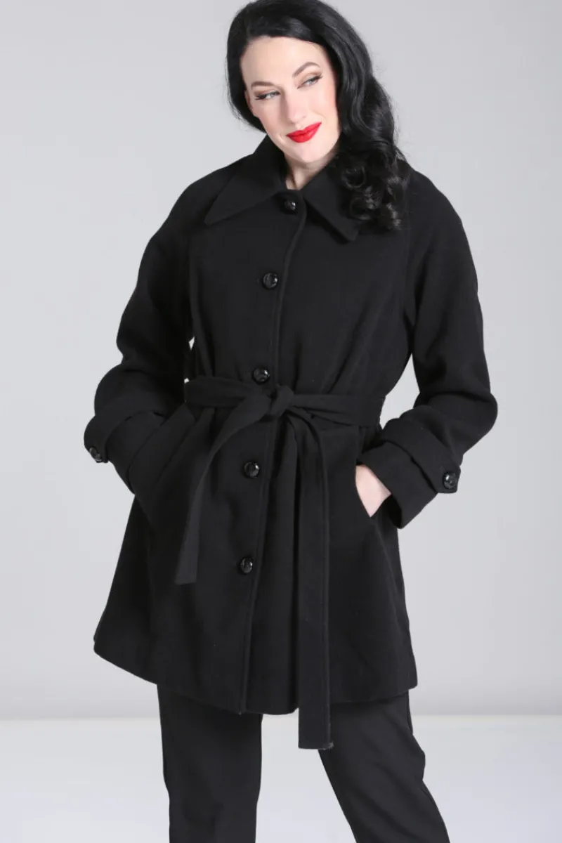Hell Bunny Juliette Coat Black Sale