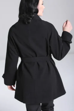 Hell Bunny Juliette Coat Black Sale