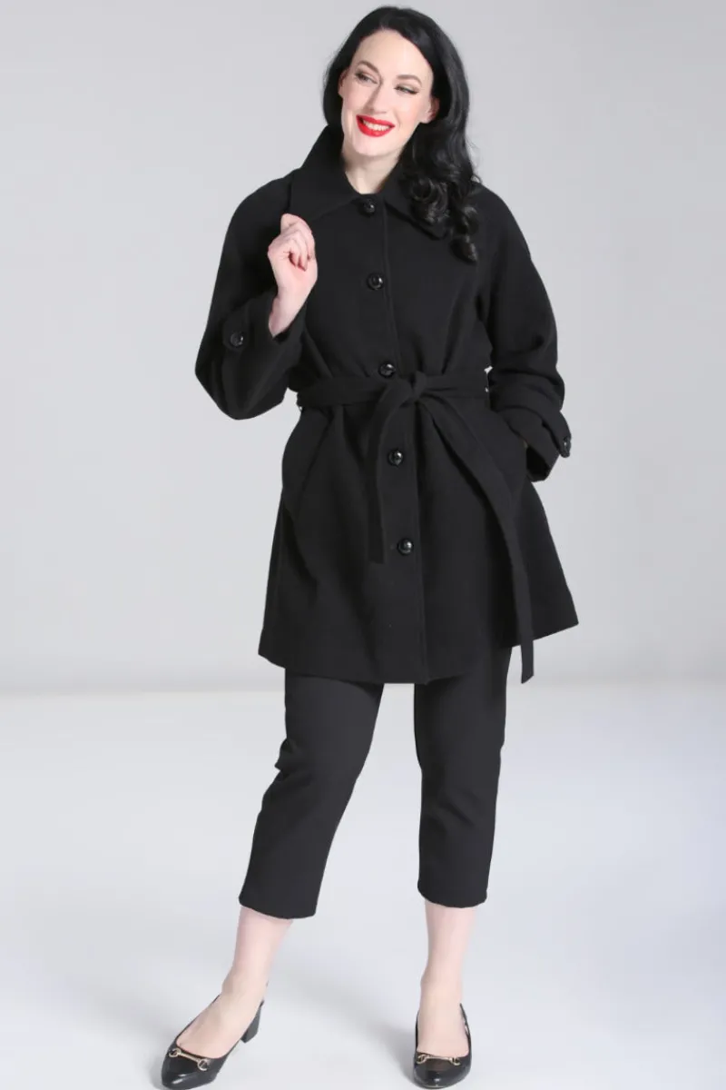 Hell Bunny Juliette Coat Black Sale