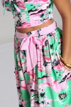 Hell Bunny Kai Skirt Green Best