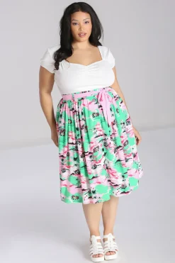 Hell Bunny Kai Skirt Green Best