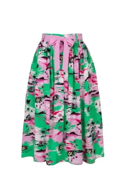 Hell Bunny Kai Skirt Green Best