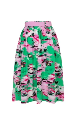 Hell Bunny Kai Skirt Green Best