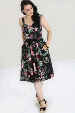 Hell Bunny Kalani 50's Dress Black Discount