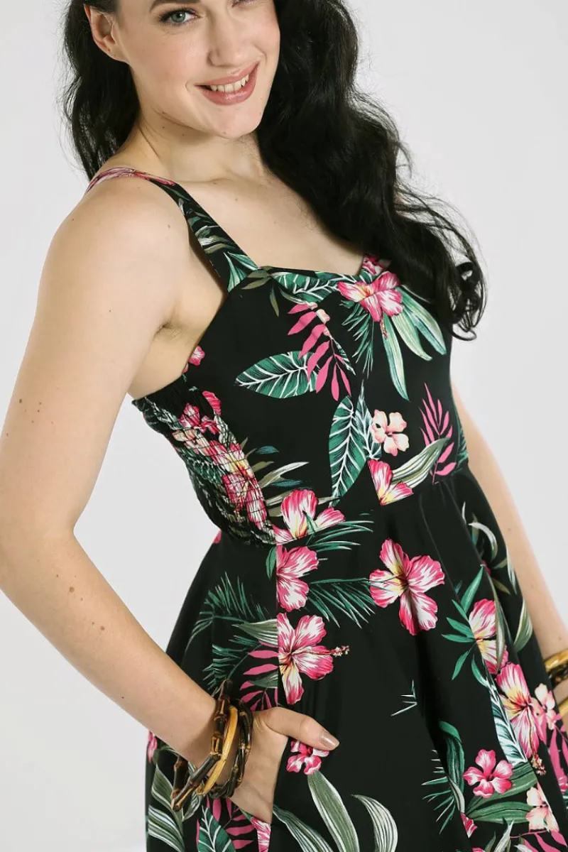 Hell Bunny Kalani 50's Dress Black Discount