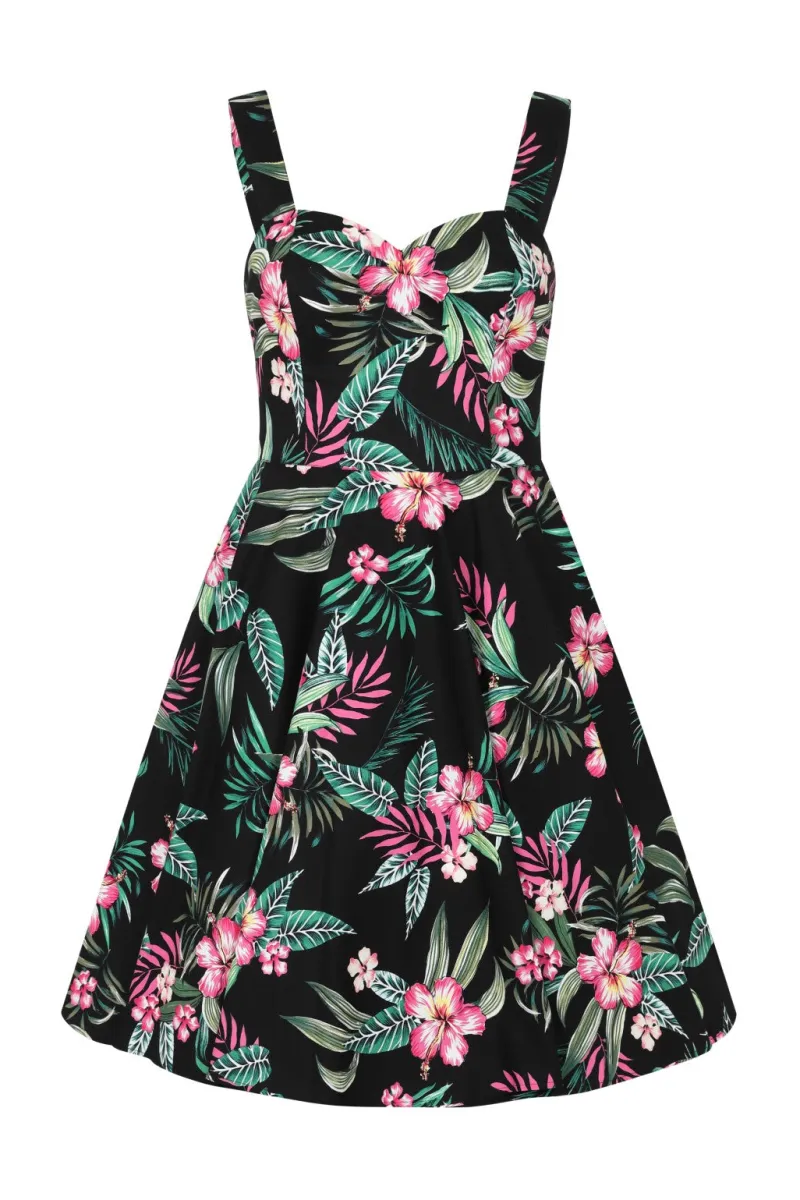 Hell Bunny Kalani 50's Dress Black Discount