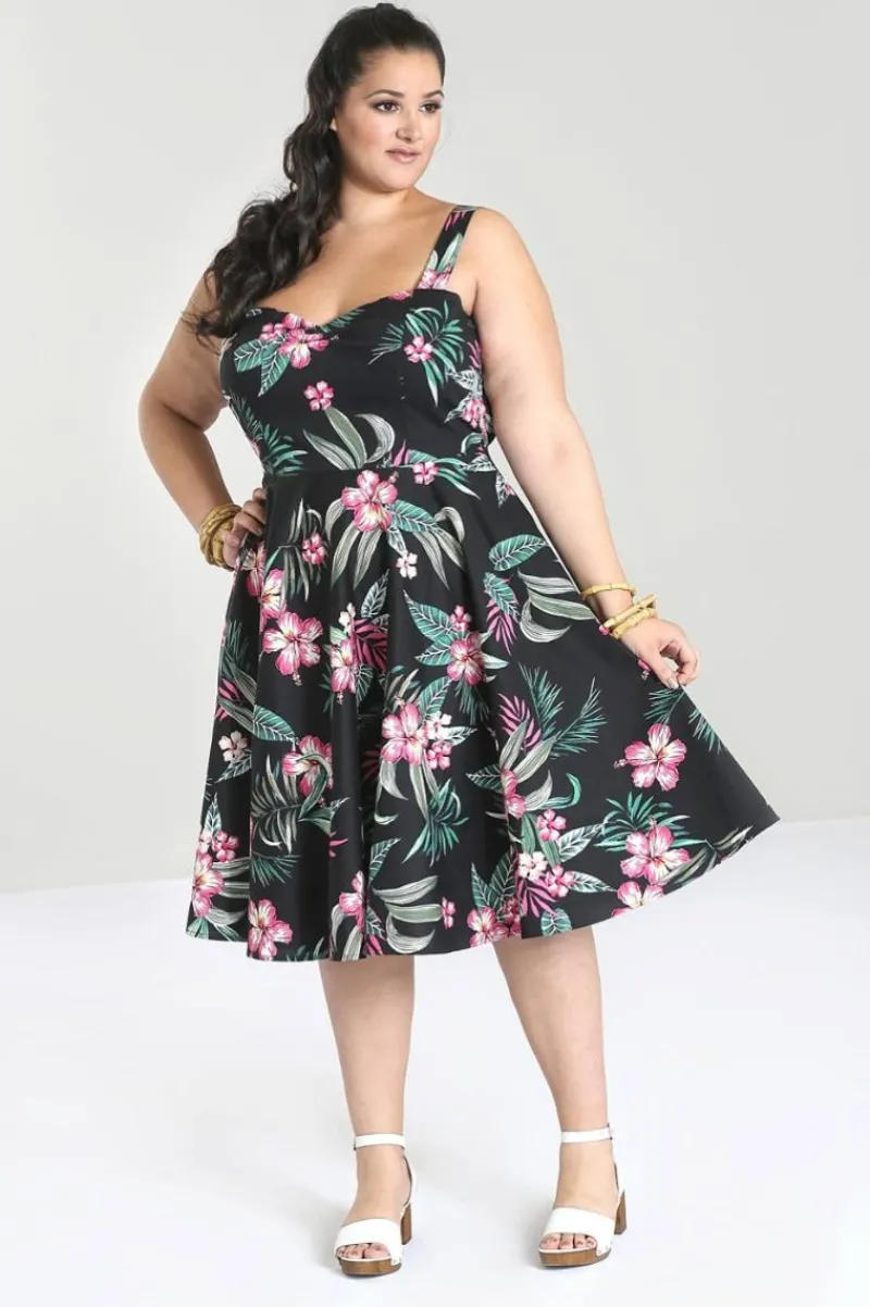 Hell Bunny Kalani 50's Dress Black Discount
