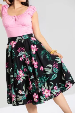 Hell Bunny Kalani 50's Skirt Black Best