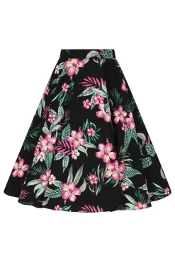 Hell Bunny Kalani 50's Skirt Black Best
