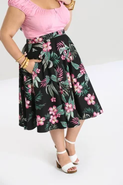 Hell Bunny Kalani 50's Skirt Black Best