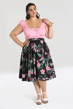 Hell Bunny Kalani 50's Skirt Black Best