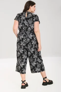 Hell Bunny Kasumi Jumpsuit Grey New