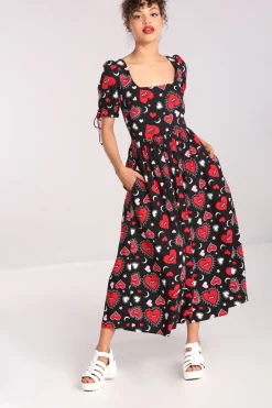 Hell Bunny Kate Heart Dress Black Best