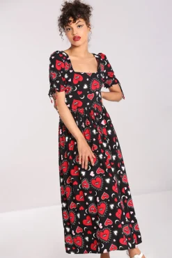 Hell Bunny Kate Heart Dress Black Best