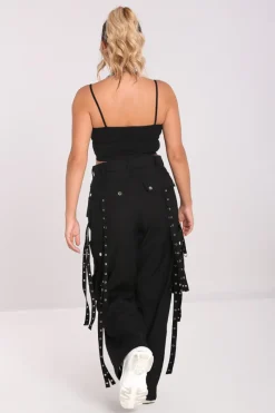 Hell Bunny Kraken Trousers Black New