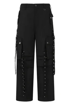 Hell Bunny Kraken Trousers Black New