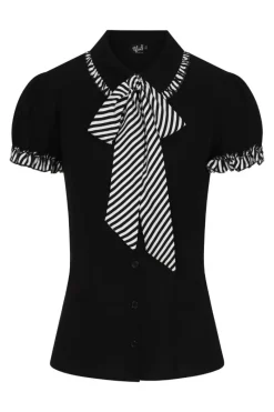 Hell Bunny Leslie Blouse Hot
