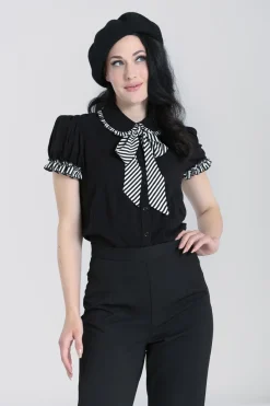 Hell Bunny Leslie Blouse Hot