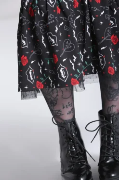 Hell Bunny Lilith Maxi Dress Black New