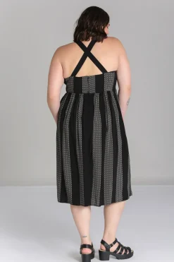 Hell Bunny Lita Dress Black/Grey Sale