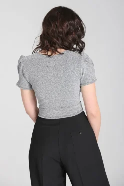 Hell Bunny Loco-Motion Top Silver Online