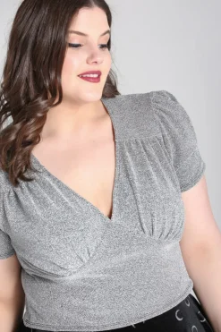 Hell Bunny Loco-Motion Top Silver Online