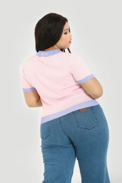 Hell Bunny Lollie Top Pink Hot