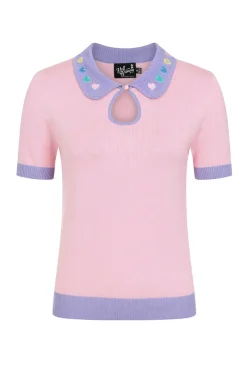 Hell Bunny Lollie Top Pink Hot