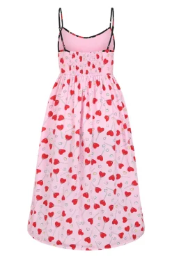 Hell Bunny Lollies Maxi Dress Pink New