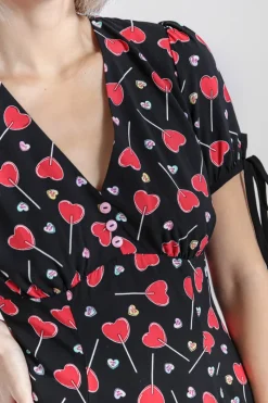 Hell Bunny Lollies Mini Dress Black Clearance