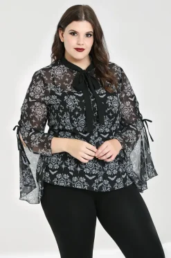 Hell Bunny Lost Whispers Blouse Black Online