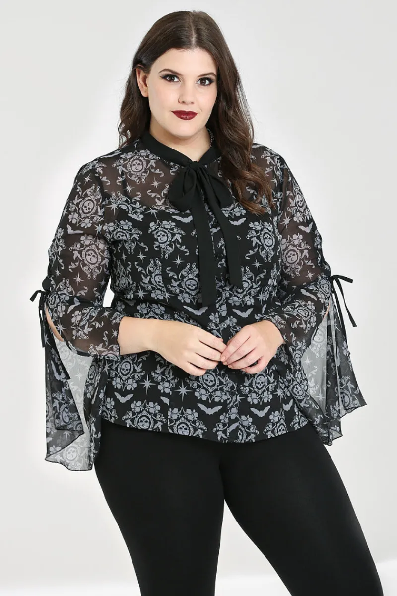 Hell Bunny Lost Whispers Blouse Black Online