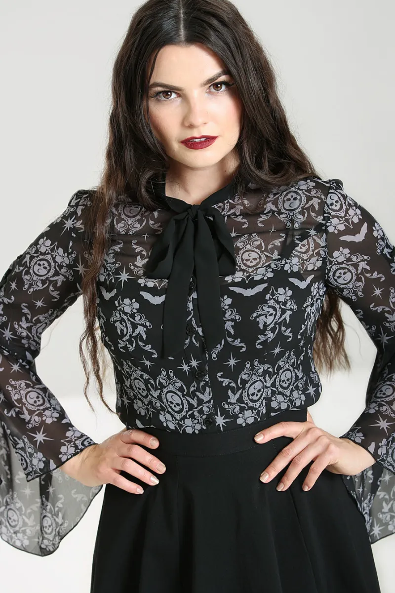 Hell Bunny Lost Whispers Blouse Black Online