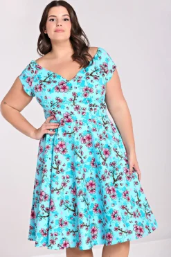 Hell Bunny Louella Dress Aqua Online