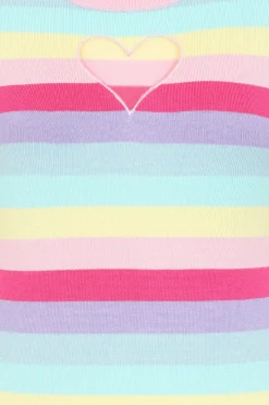 Hell Bunny Love Heart Top MultiColour Hot