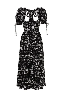 Hell Bunny Love Yourself Maxi Dress Black Discount