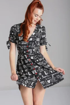 Hell Bunny Love Yourself Mini Dress Black Sale