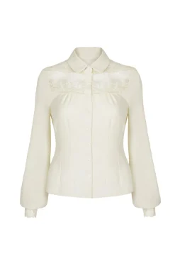 Hell Bunny Lucille Blouse Ivory Best