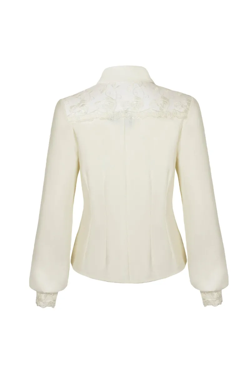 Hell Bunny Lucille Blouse Ivory Best