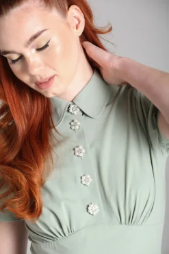 Hell Bunny Maddy Dress Green Outlet