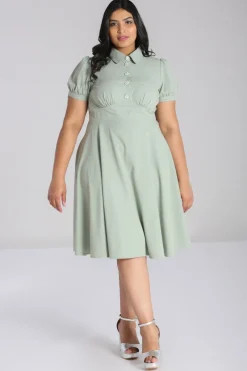 Hell Bunny Maddy Dress Green Outlet