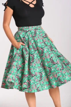 Hell Bunny Madilynn 50's Skirt Green Online
