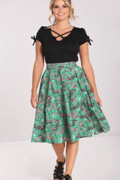 Hell Bunny Madilynn 50's Skirt Green Online