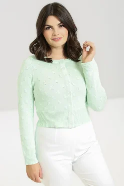 Hell Bunny Mallow Cardigan Mint Clearance