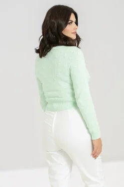Hell Bunny Mallow Cardigan Mint Clearance
